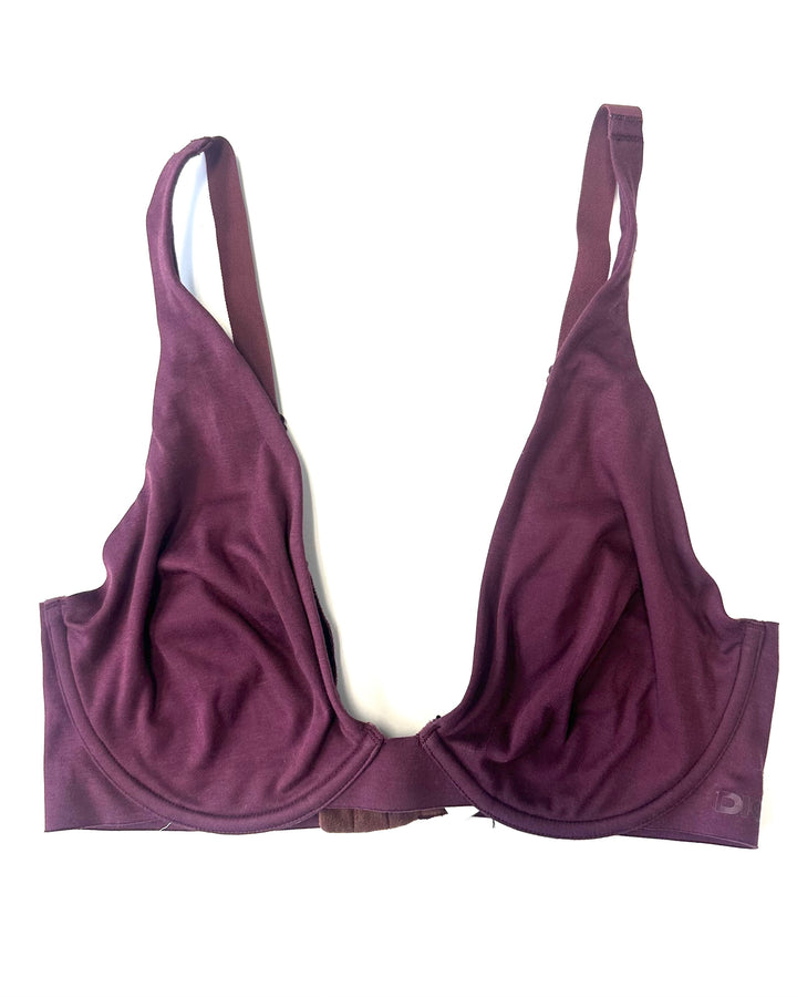 Burgundy Cotton Underwire Bra - 34C