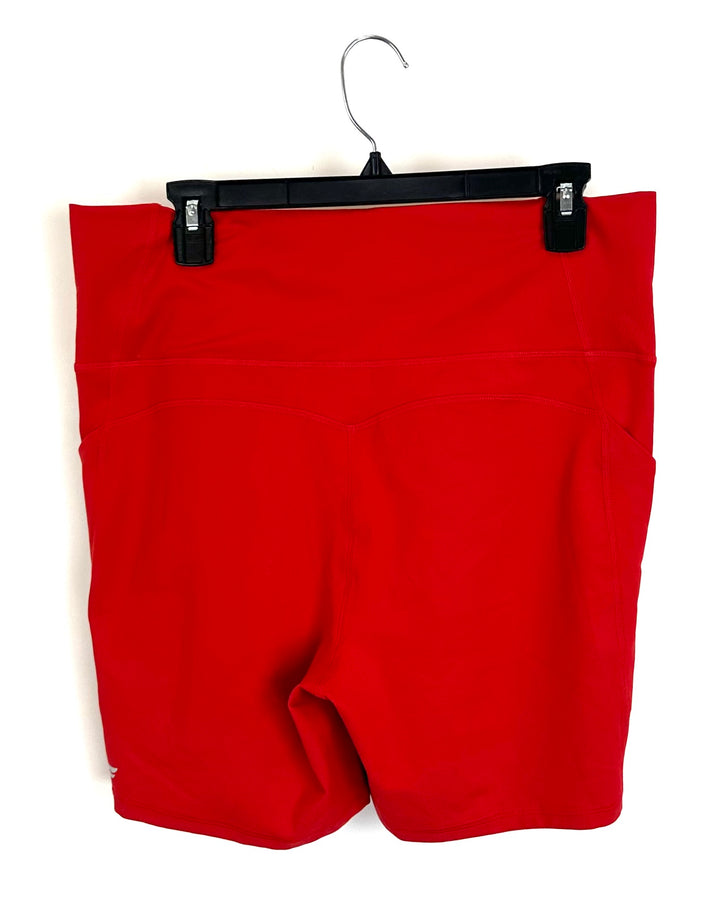 Fabletics Red Biker Shorts - Extra Extra Large/1X