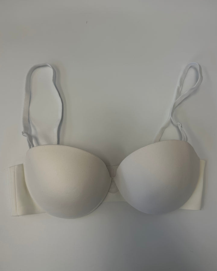 White Mesh Peekaboo Bra - 34B