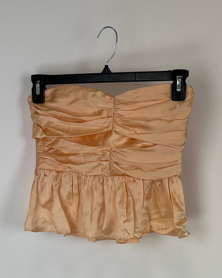 Peach Strapless Top - Size 4-6