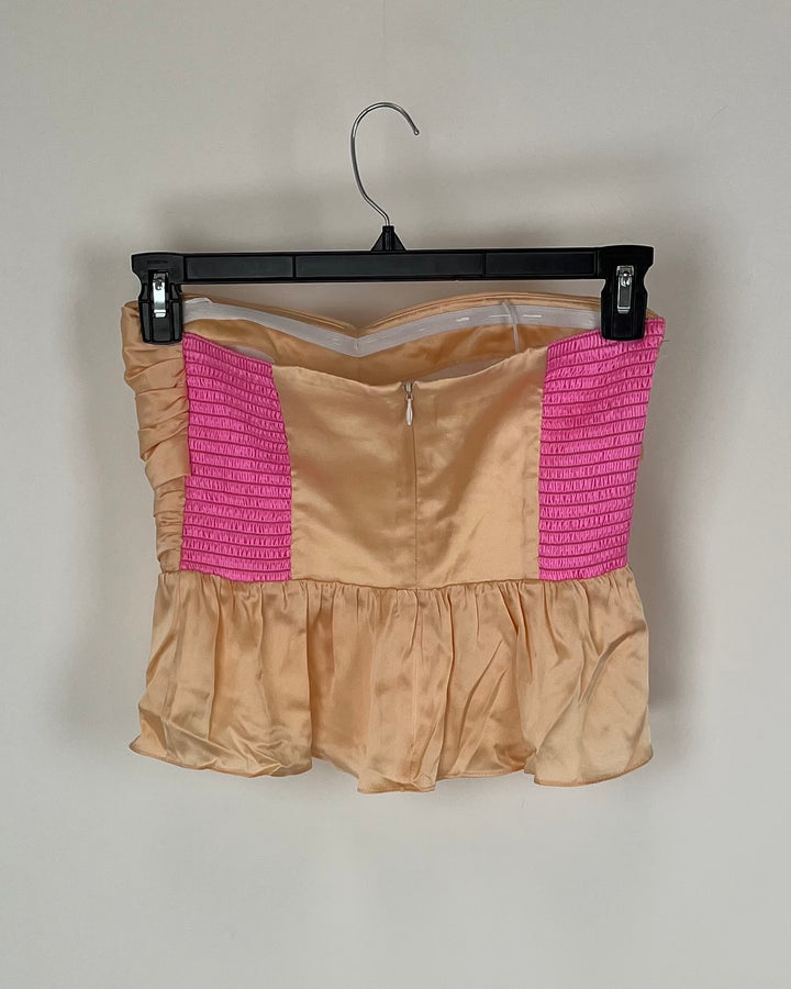Peach Strapless Top - Size 4-6