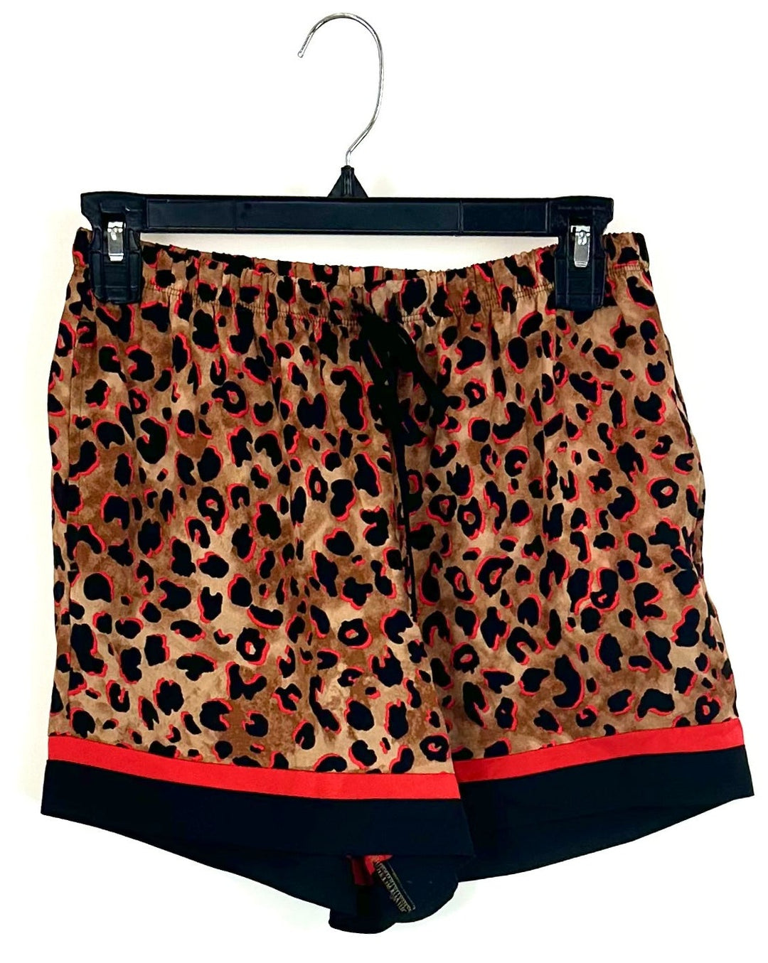 Red Leopard Sleepwear Shorts - Small