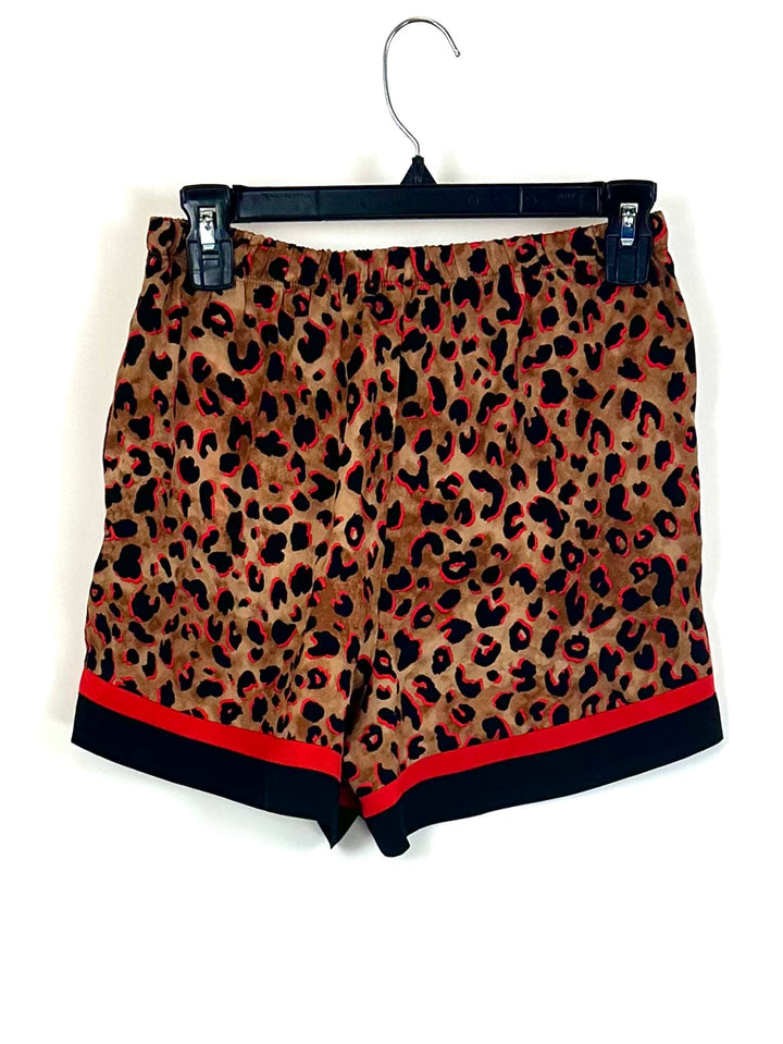 Red Leopard Sleepwear Shorts - Small