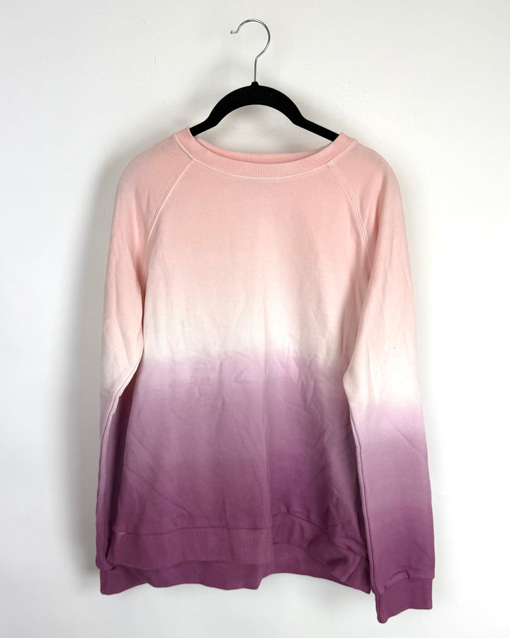 Pink and Purple Fade Crewneck Sweatshirt - Size 2/4