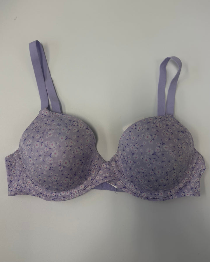 Light Purple Floral Bra - 34B