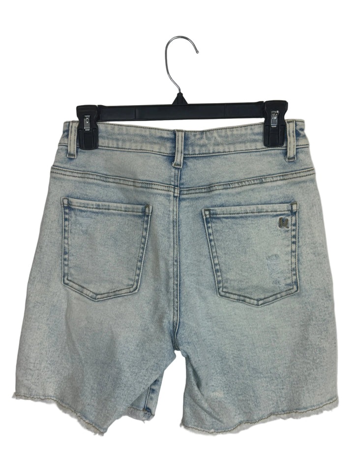 Bleached Denim Ripped Shorts -  Size 4
