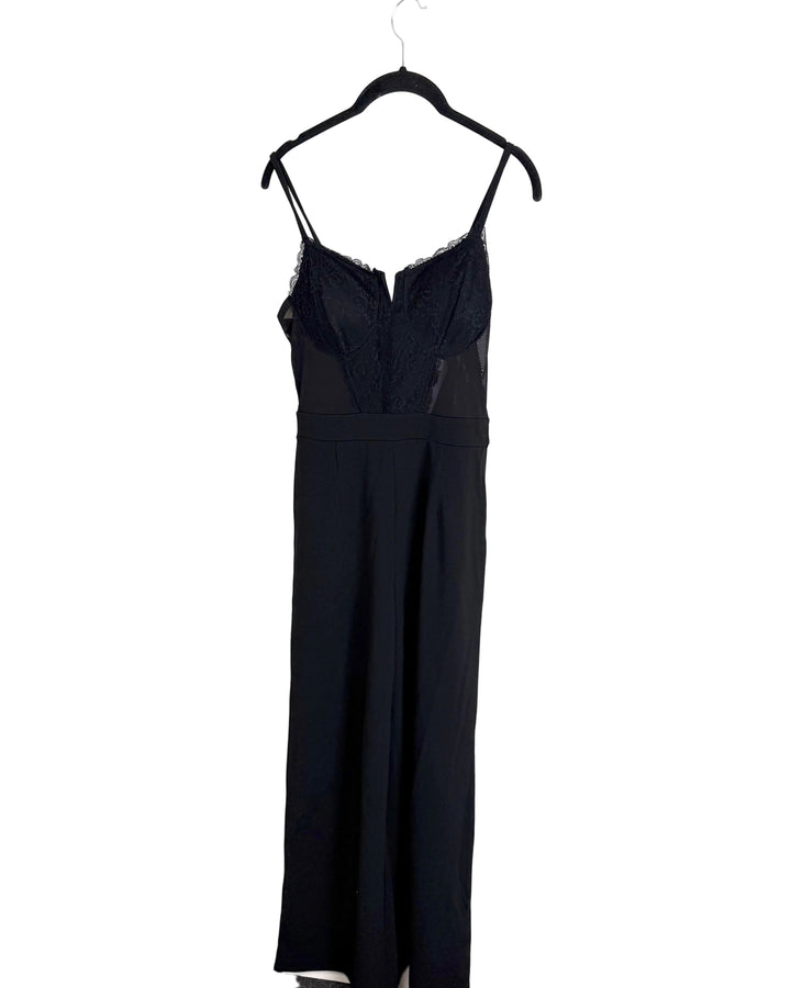 Black Lace Jumpsuit - Size 4/6
