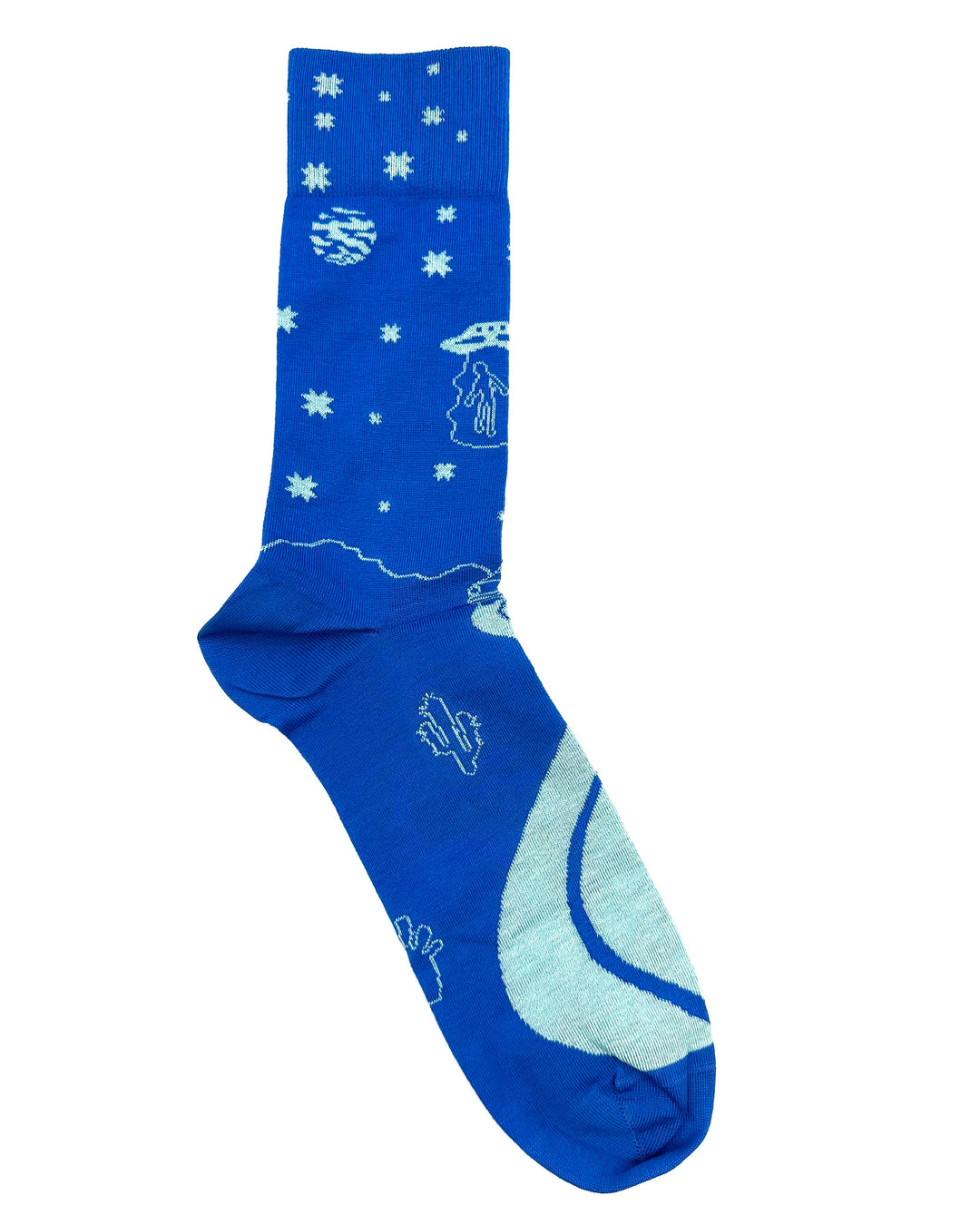 Blue Night Time Desert Socks - Mens Size 6 1/2 - 9 And Size 9 1/2 - 12