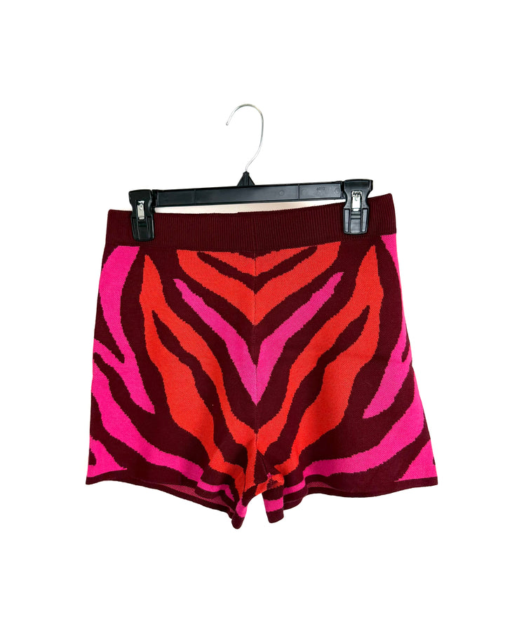 Orange and Pink Patterned Knit Shorts - Size 2/4 and 10/12