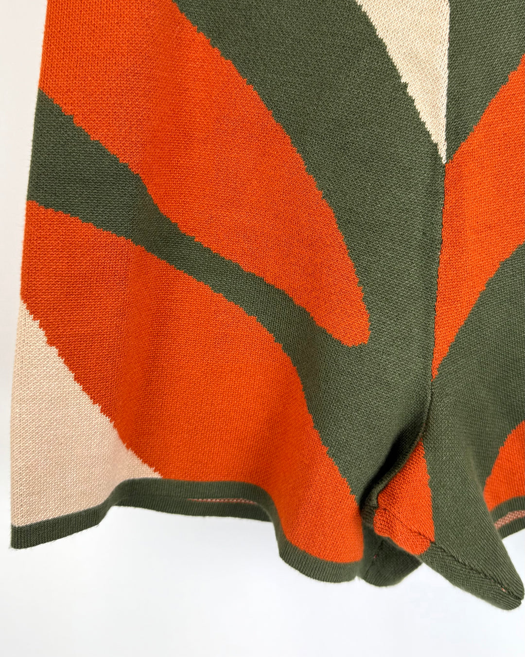 Green and Orange Knit Shorts - 2X