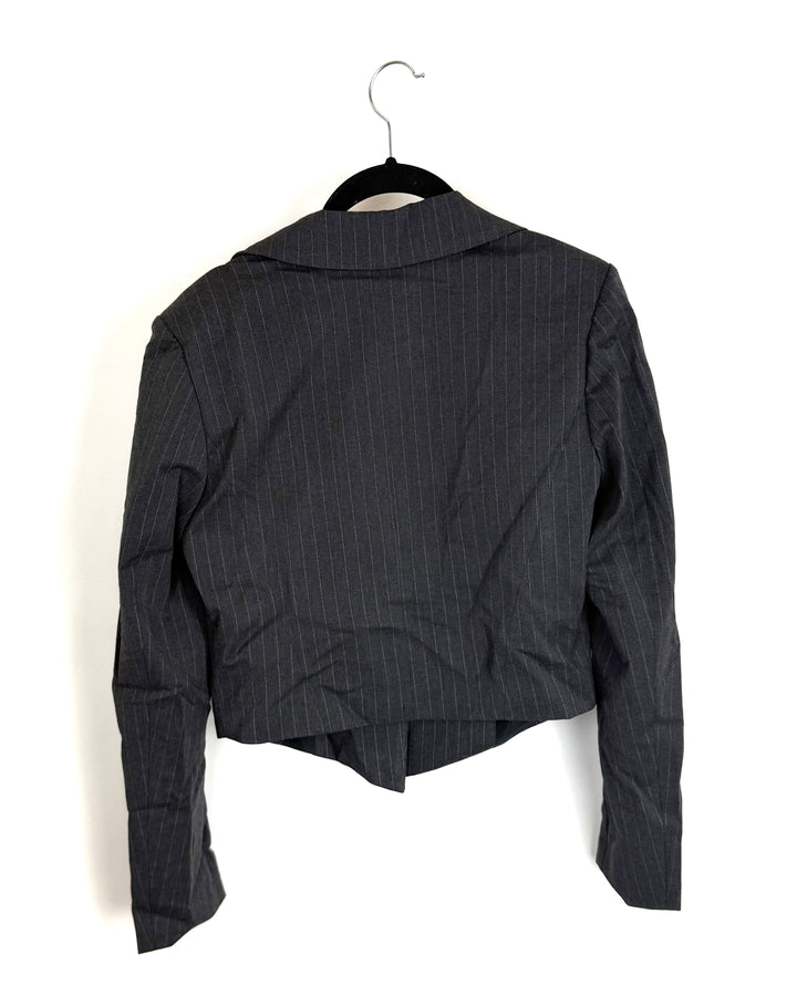 Grey Pinstripe Blazer - Size 4/6
