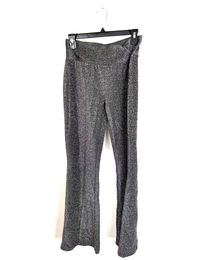 Silver Sparkly Flare Pants - Size 2/4