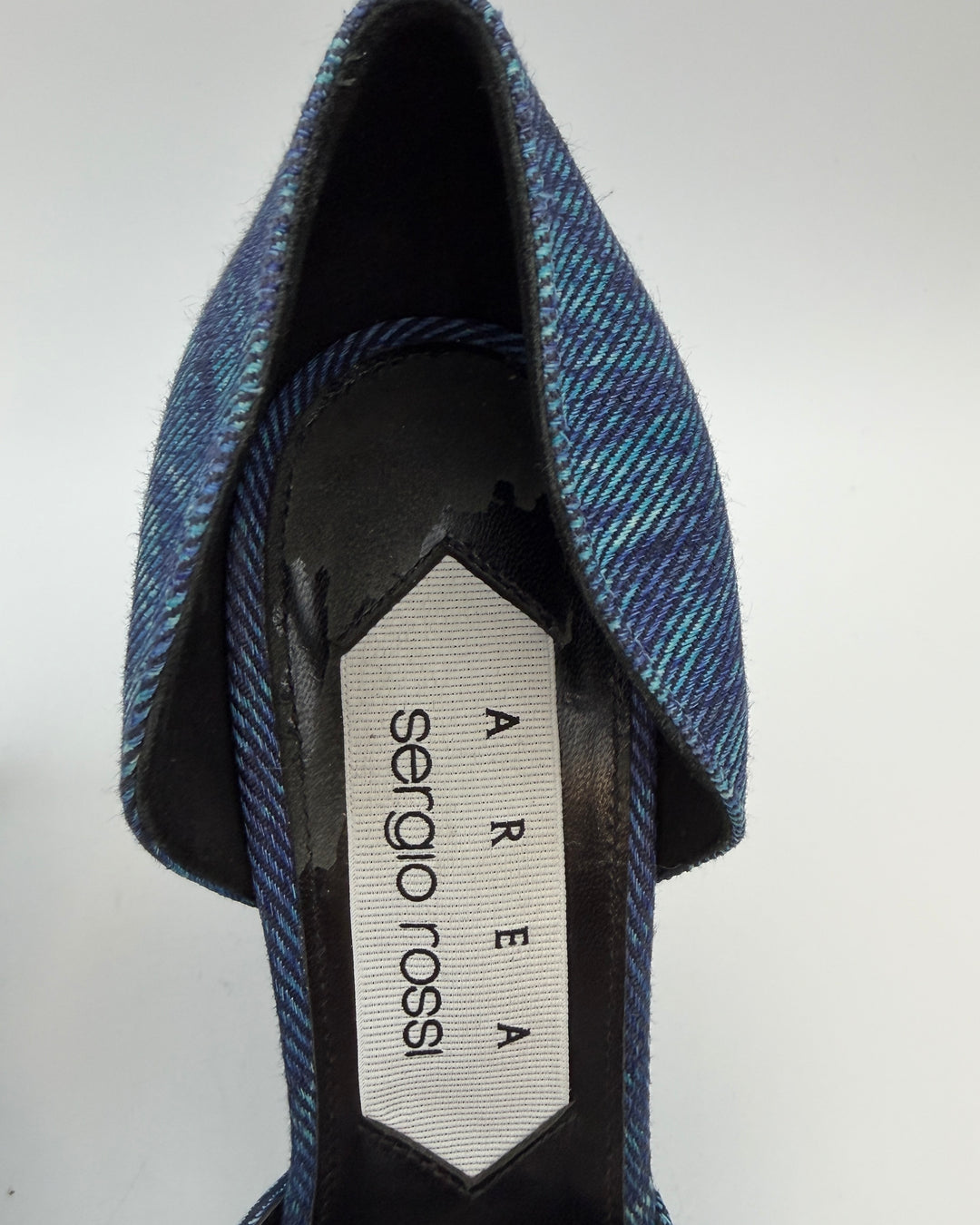 Blue Textured Denim Pumps - Size 39