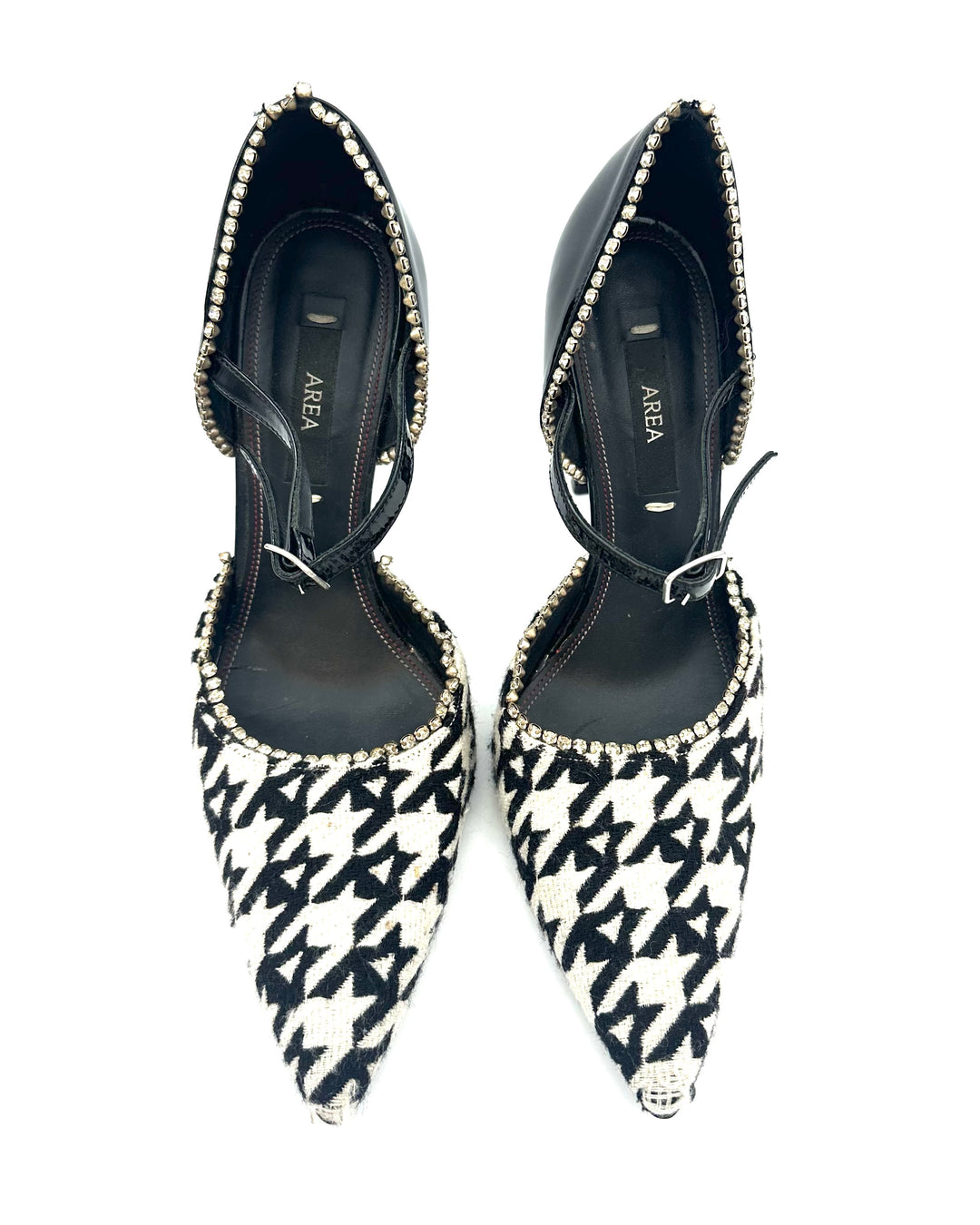 Black and White Houndstooth Heels - Size 40