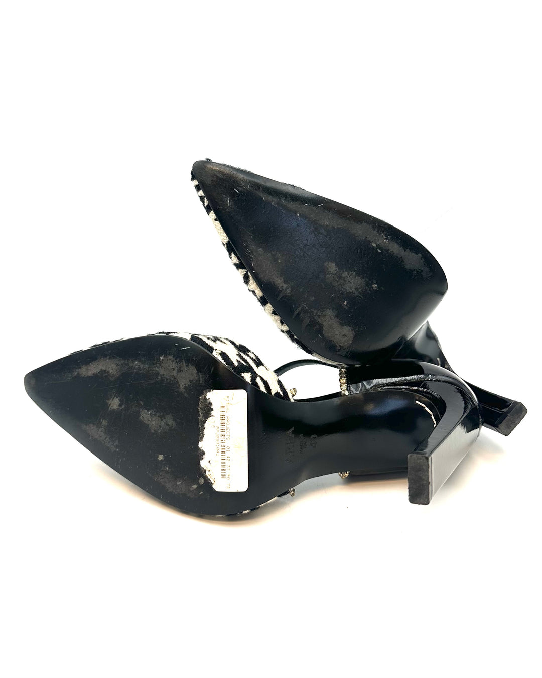 Black and White Houndstooth Heels - Size 40