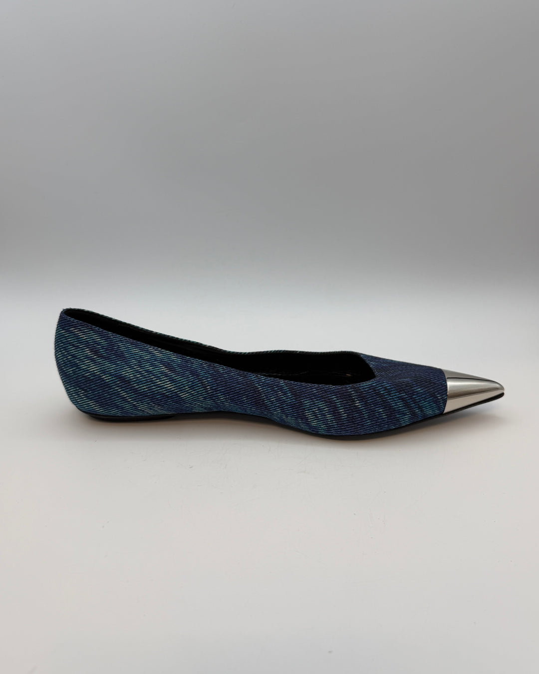 Cerulean Blue Textured Flats - Size 39