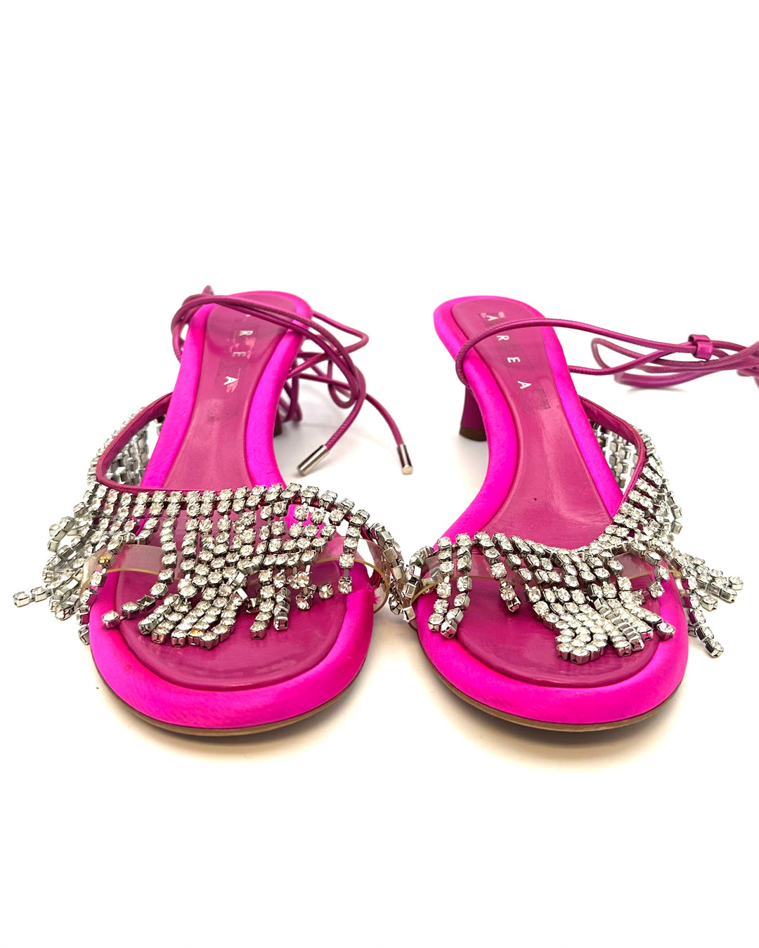 Hot Pink Wrap Around Kitten Heels - Size 41