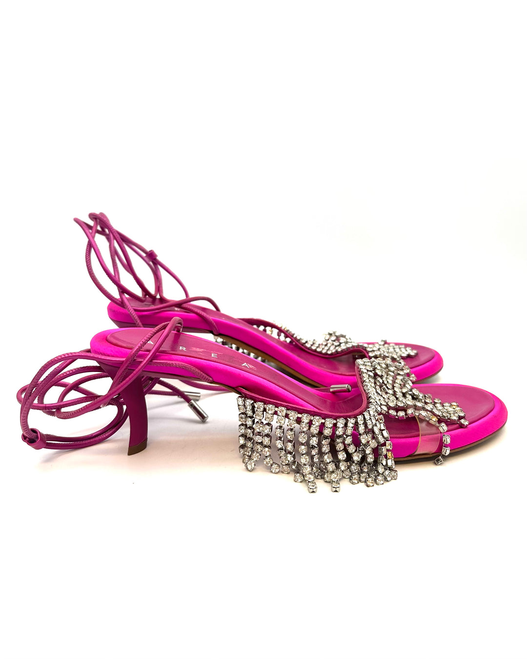 Hot Pink Wrap Around Kitten Heels - Size 41