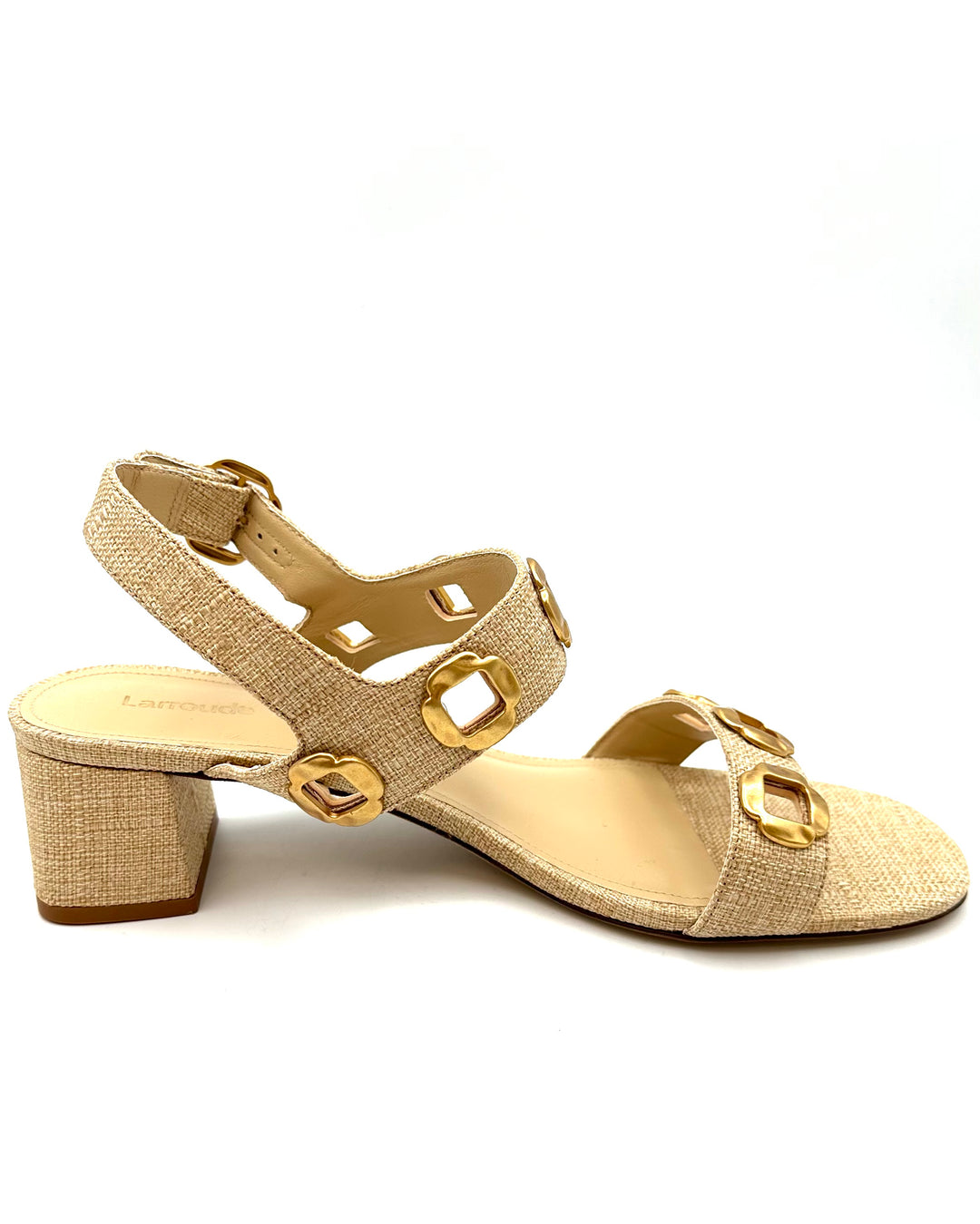 Raffia and Gold Sandals - Size 11