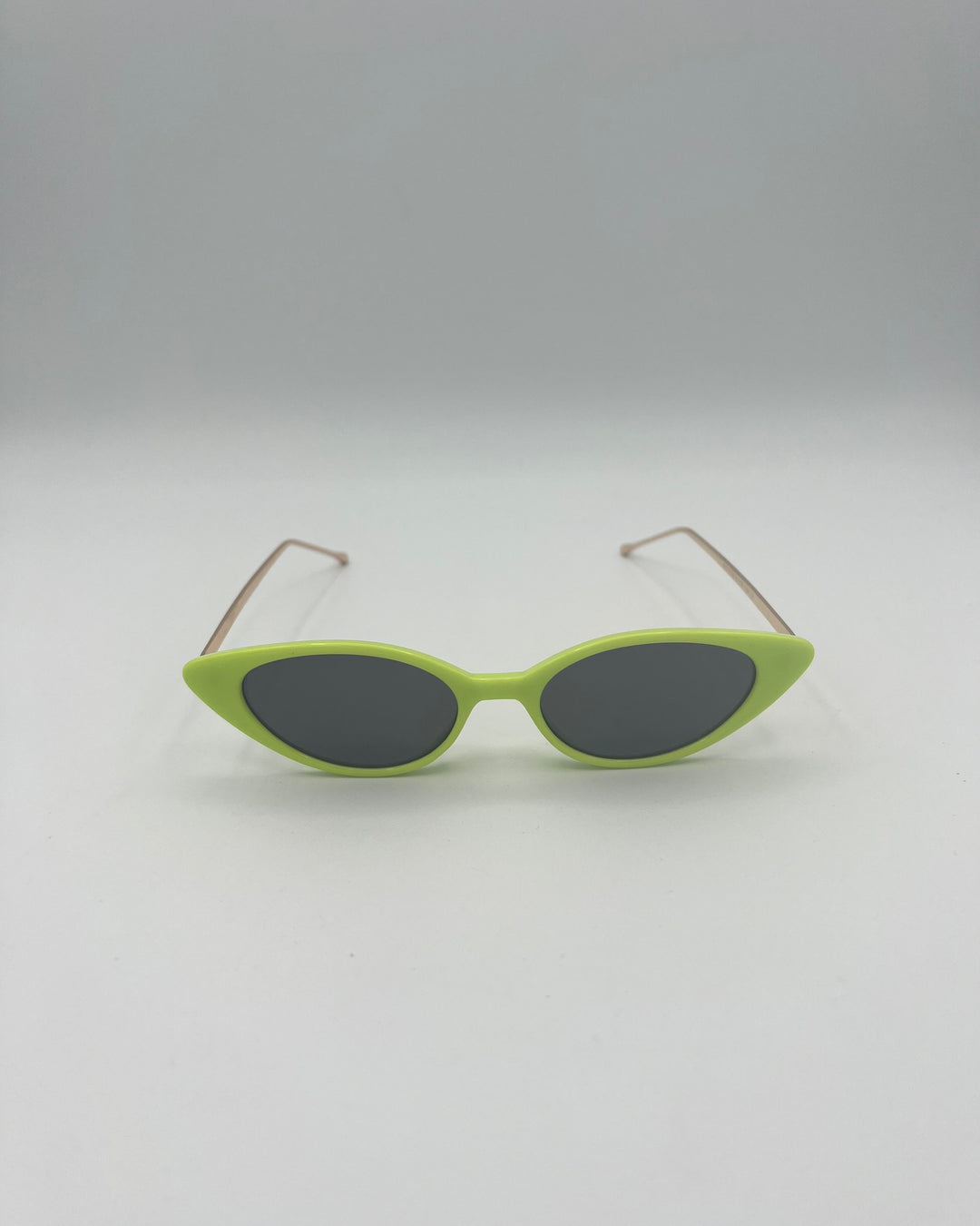 Green Slim Cat Eye Sunglasses