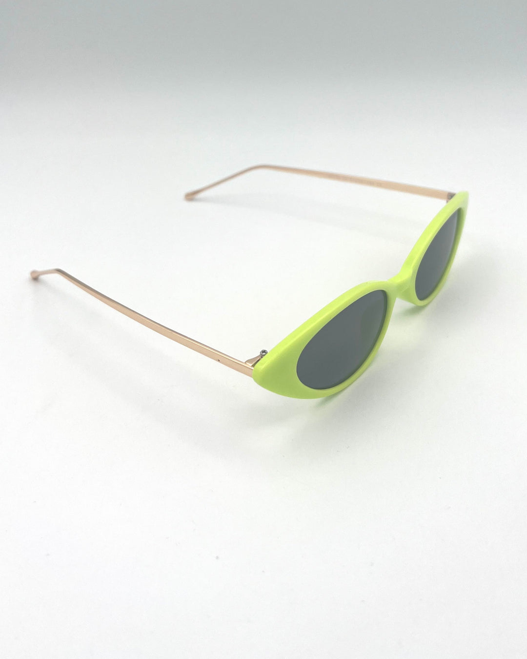 Green Slim Cat Eye Sunglasses