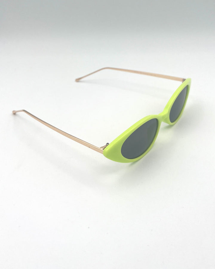 Green Slim Cat Eye Sunglasses