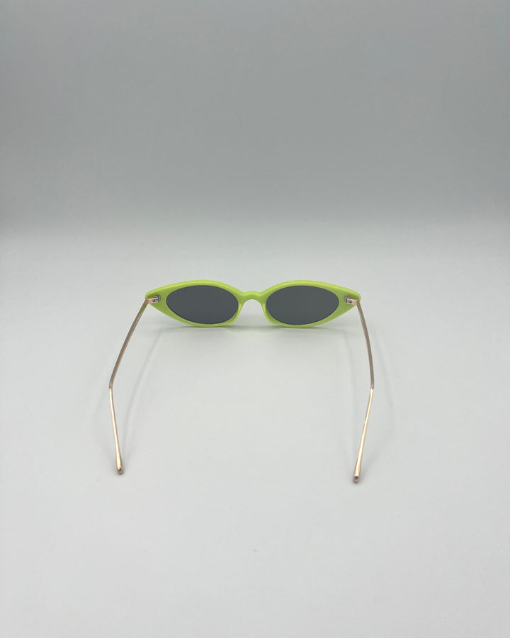 Green Slim Cat Eye Sunglasses