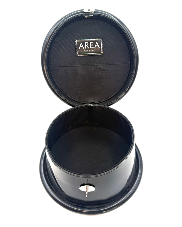 Dark Black Round Handbag
