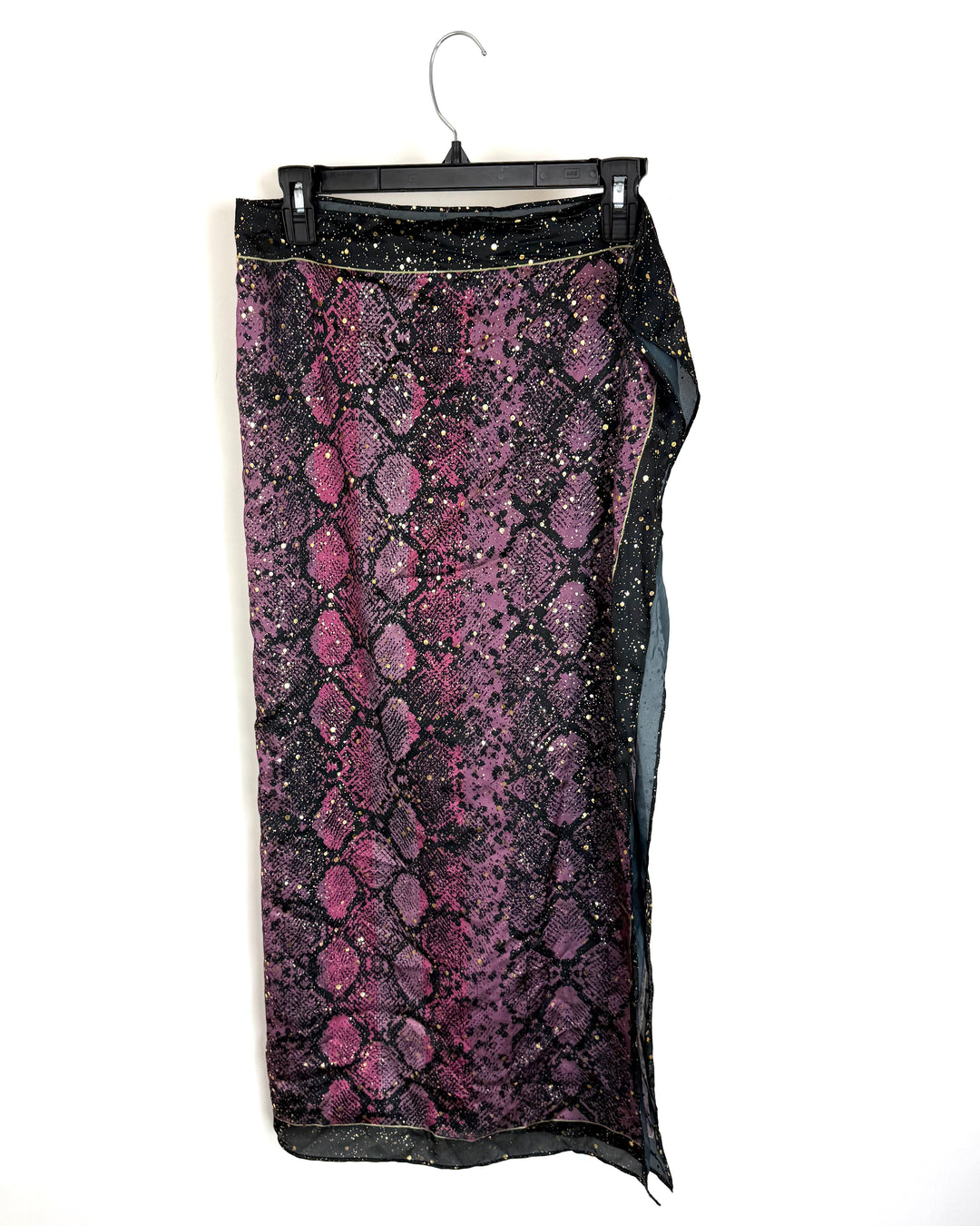 Purple and Gold Snakeskin Square Scarf