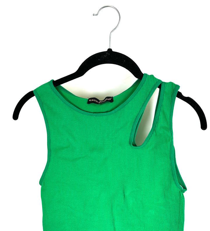 Green Asymmetrical Tank Top - Size 4/6