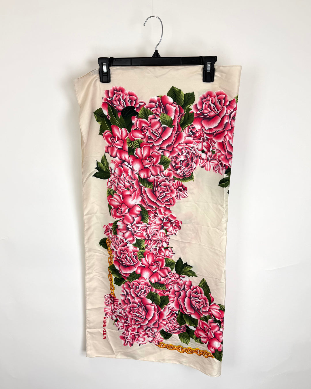 Rose Patterned Square Scarf