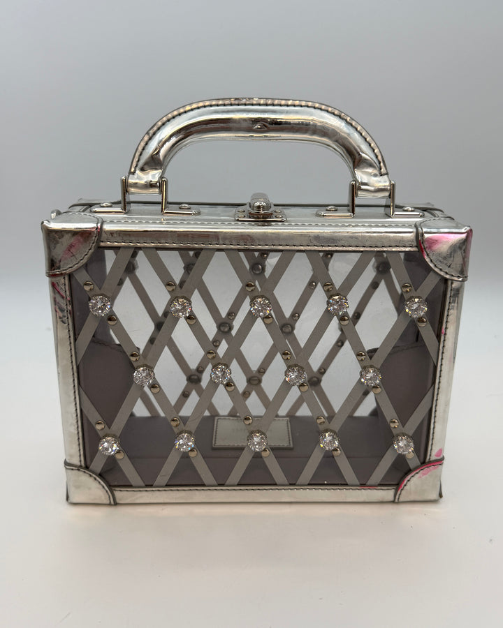 Metallic Silver Structured Bag