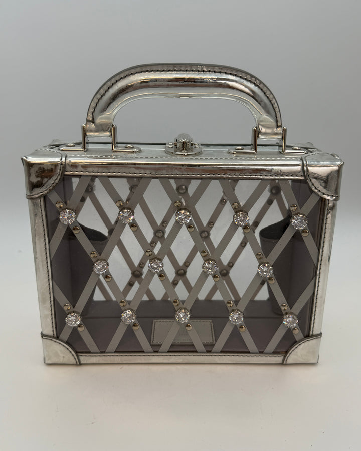 Metallic Silver Structured Bag