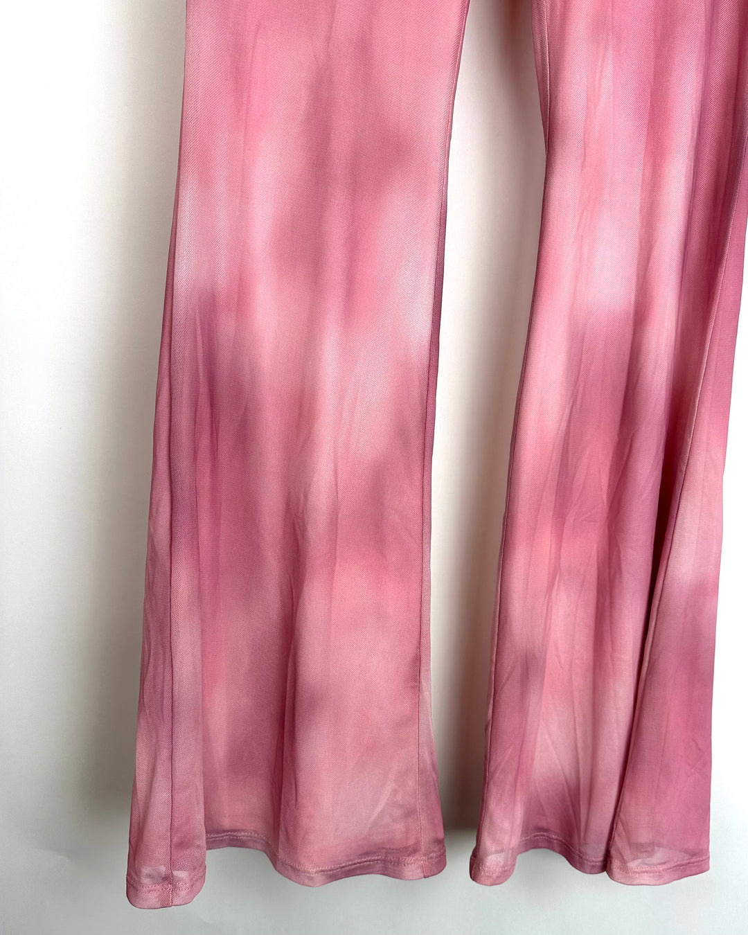 Pink Tie-Dye Flared Leggings - Size Medium