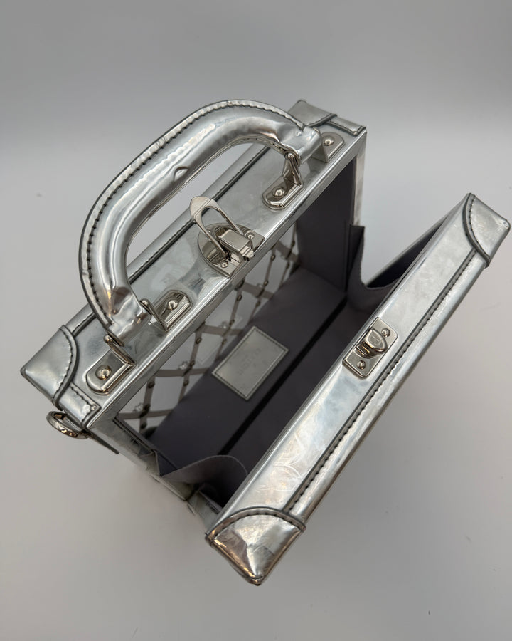 Metallic Silver Structured Bag