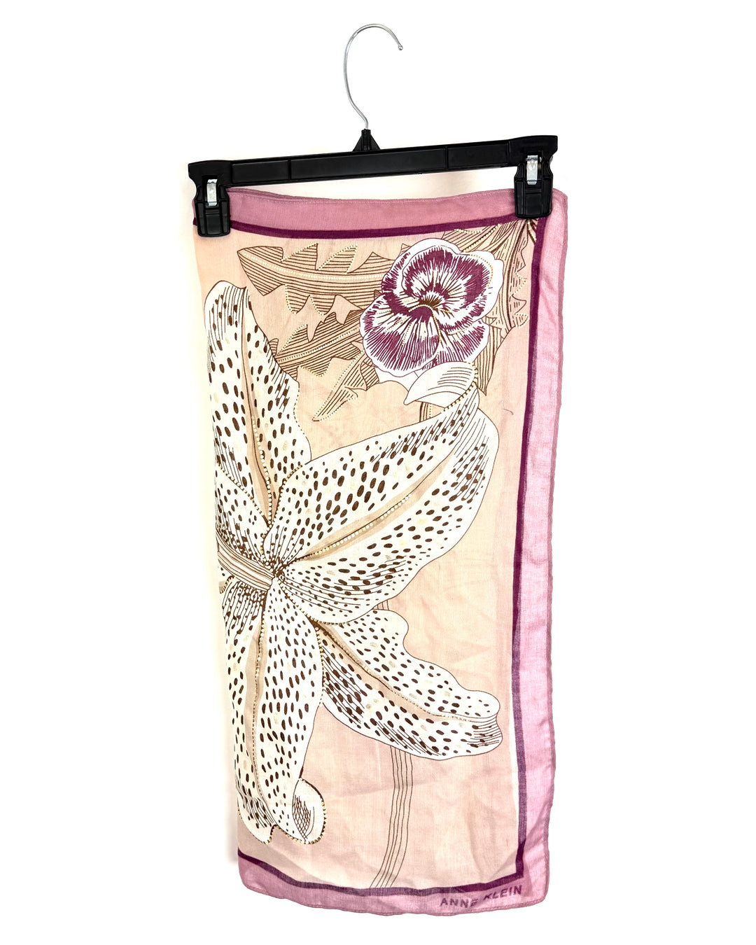 Gold and Purple Flower Square Scarf