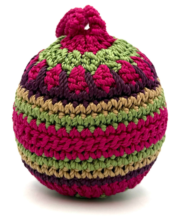 Multicolor Crochet Ball Ornament
