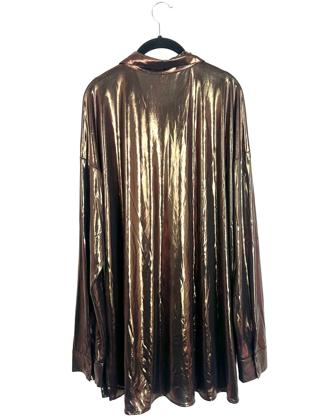 Remi x Revolve Metallic Brown Blouse - 1X
