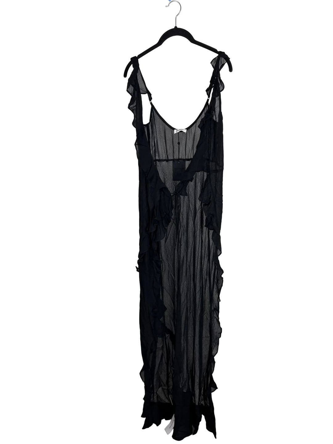 Black Sheer Ruffled Coverup - Size 00/0 and 2/4