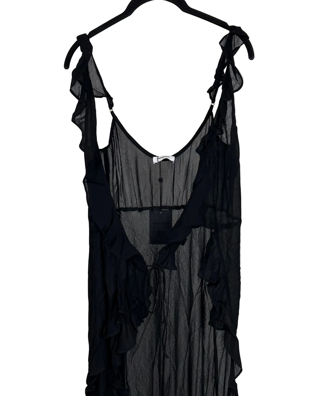 Black Sheer Ruffled Coverup - Size 00/0 and 2/4