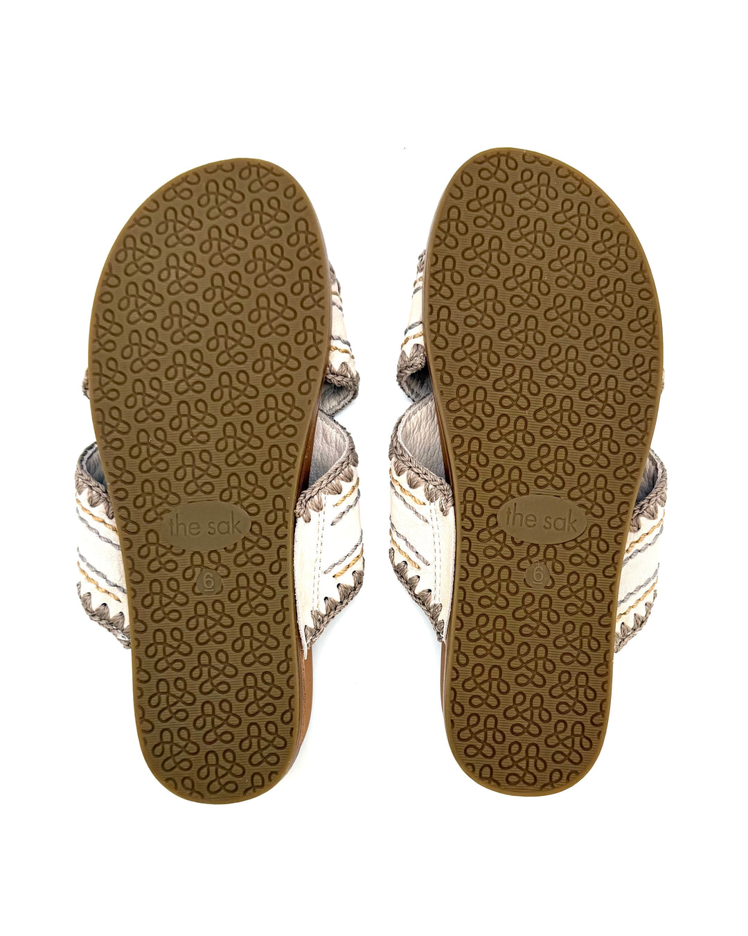 Beige Knit Stitch Sandal - Size 6