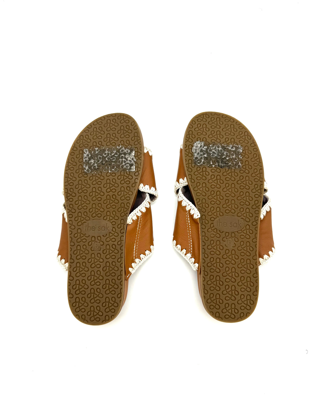 Brown Crossover Strap Sandal - Size 6