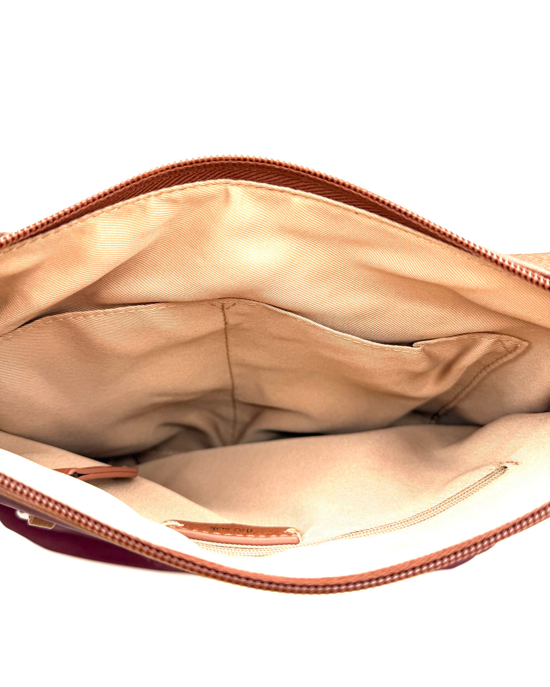 Burgundy Zipper Detail Crossbody Bag