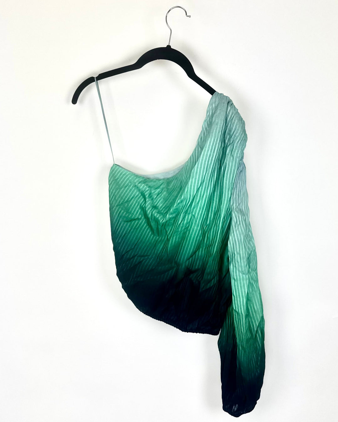 Green and Blue Ombré One-sleeve Top- Extra Small and Large