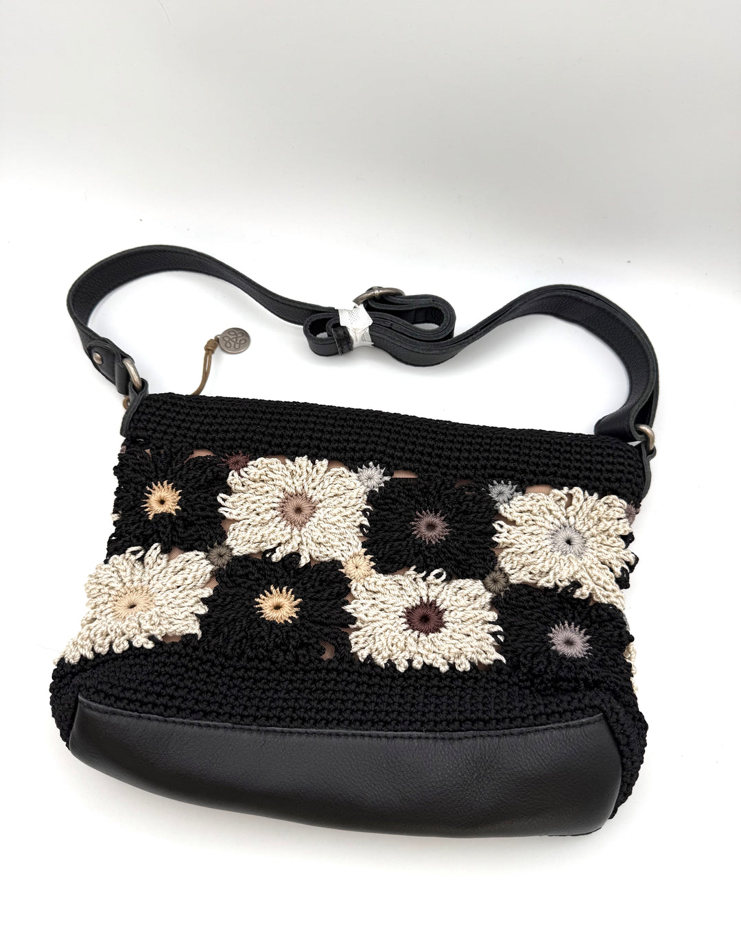 Black Crochet Crossbody Bag