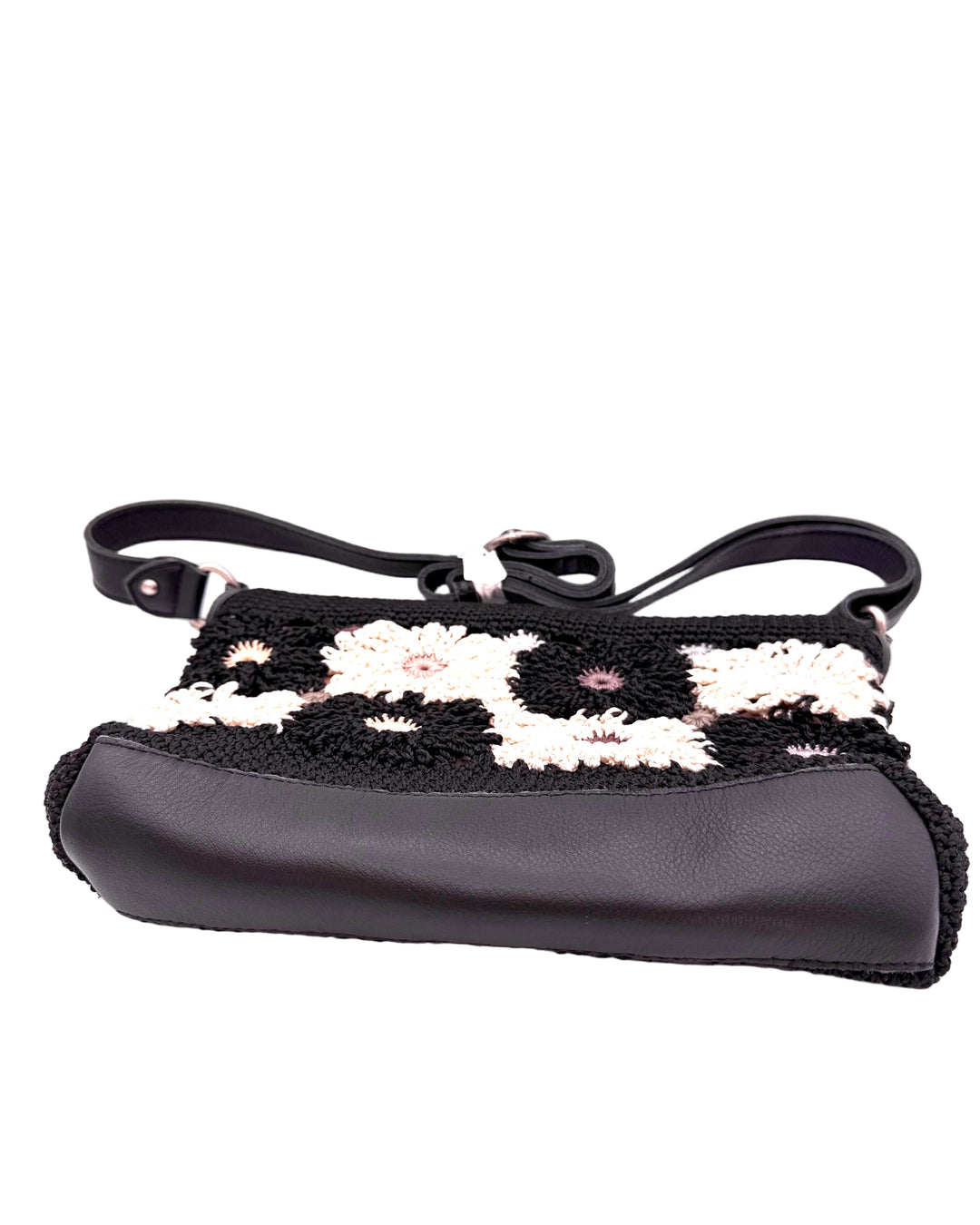 Black Crochet Crossbody Bag