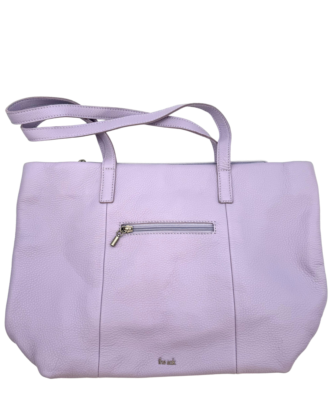 Light Purple Leather Tote Bag