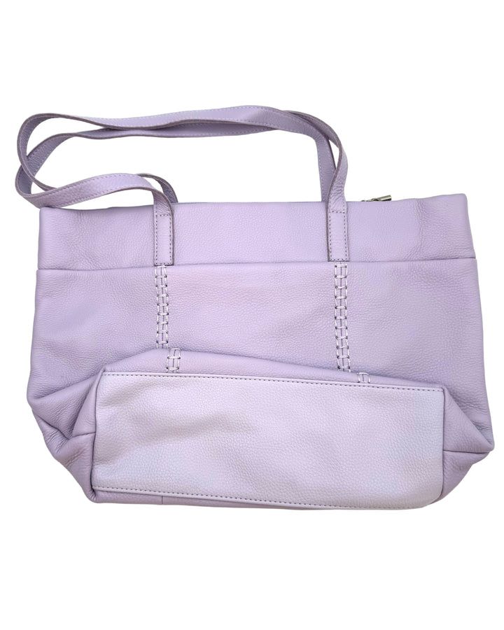 Light Purple Leather Tote Bag