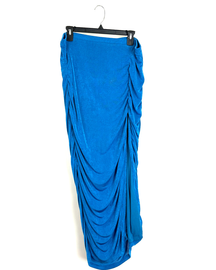 Remi x Revolve Blue Metallic Skirt - 1X