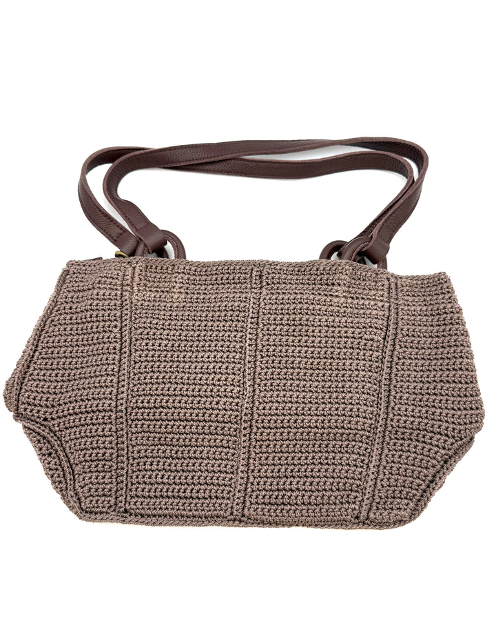 Brown Woven Shoulder Bag